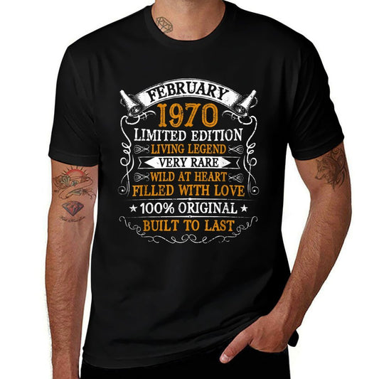 February 1970 60 Years Old 50th Birthday Gifts  Relaxed-fit T-Shirt