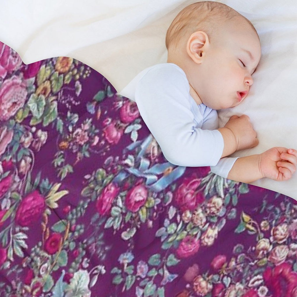 Bouquety Velvety-soft Throw Blanket