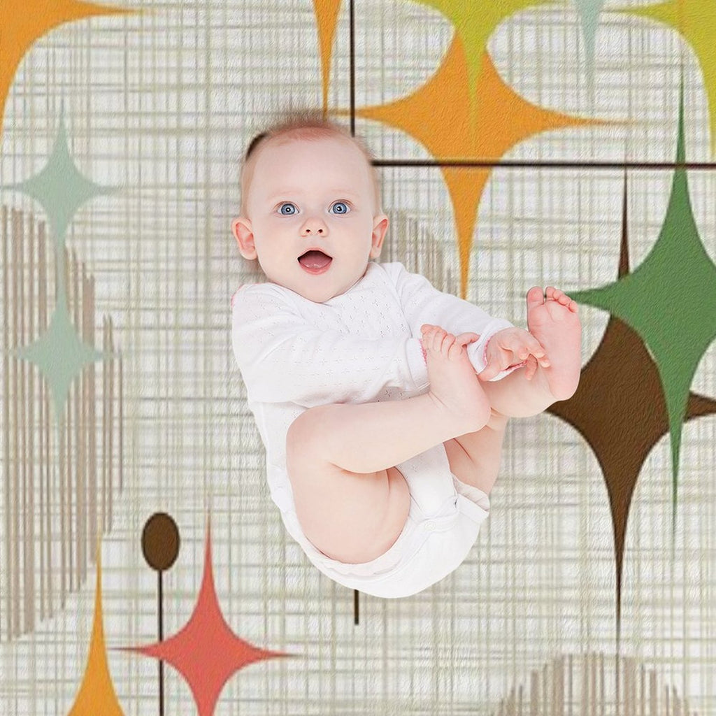 Eames Era Starbursts And Globes 3 (bkgrnd) Quick-dry Throw Blanket