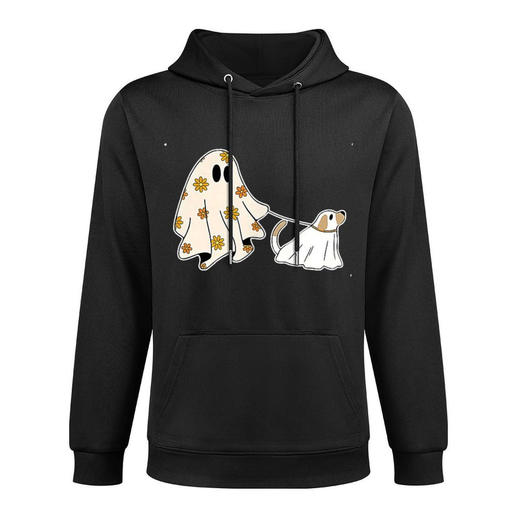 Ghost Dog, Dog Lovers Halloween for Men Women Kids Pilling-Resistant Hoodie
