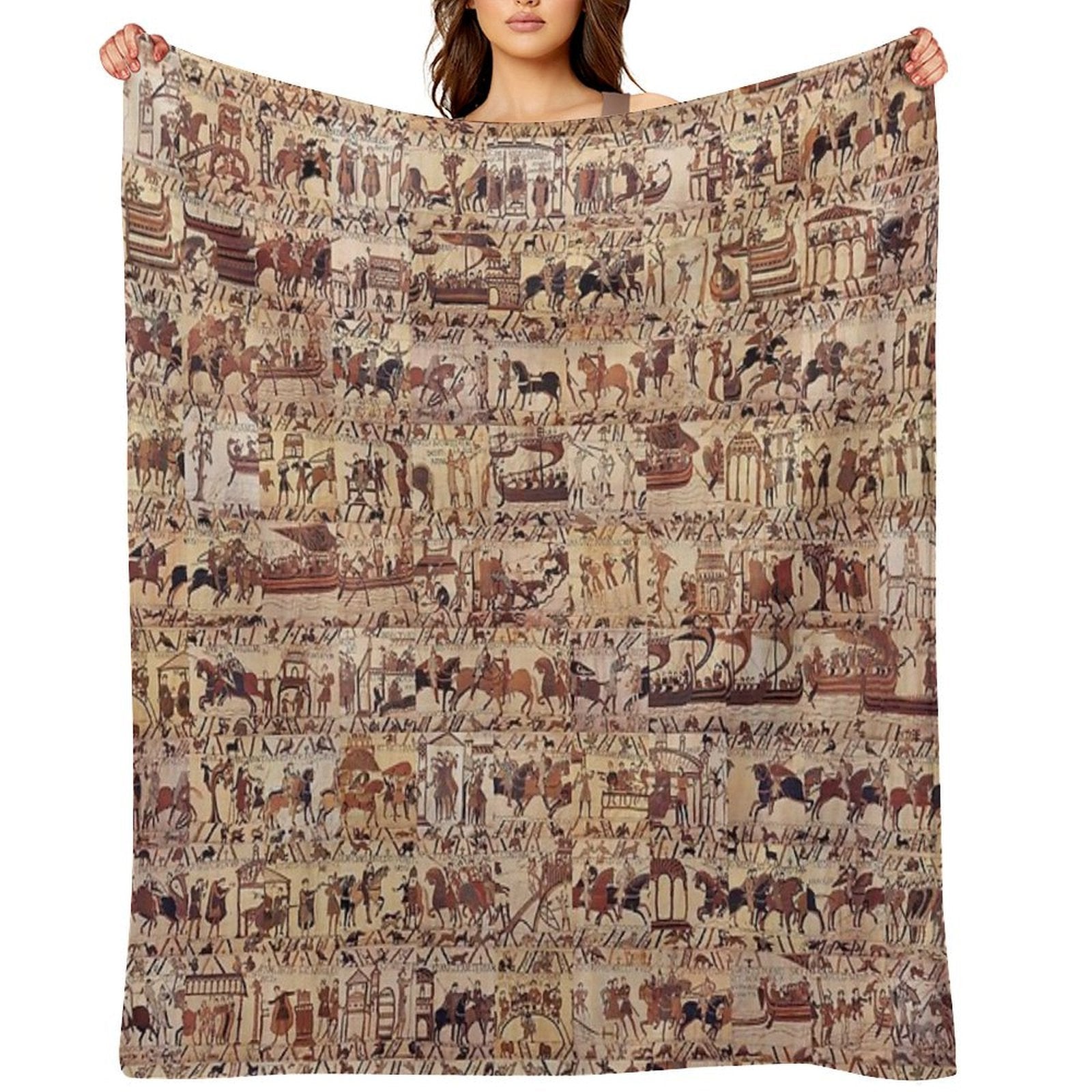 Bayeux Tapestry Velvety-soft Throw Blanket