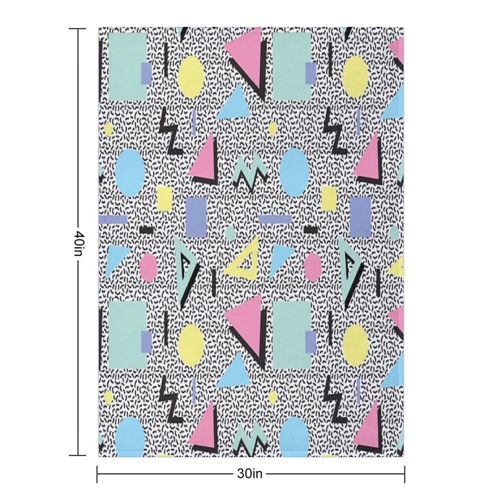 Eighties Memphis Pattern Design Wrinkle-free Throw Blanket