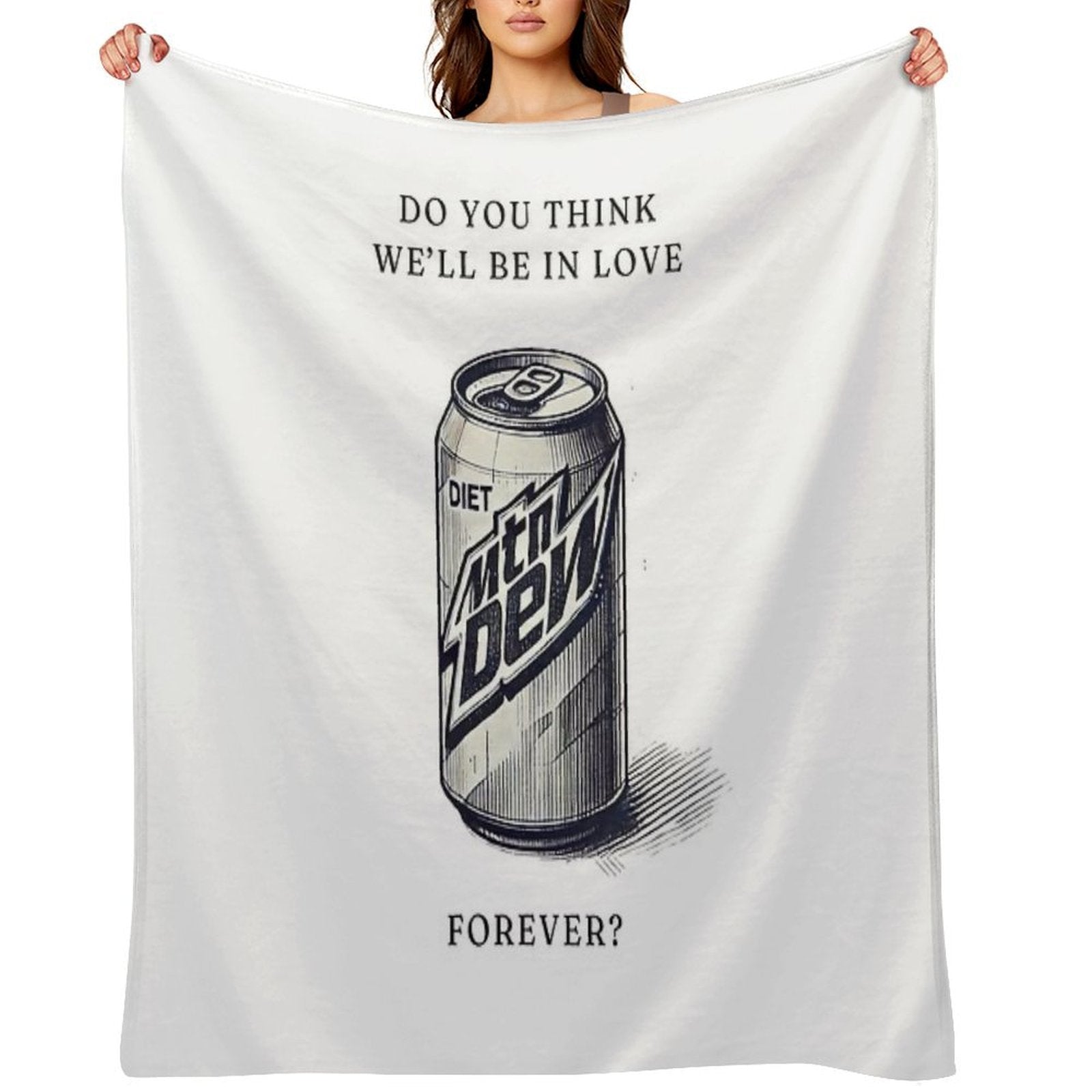 Diet Mountain Dew - Lana Del Ray Minimalist Print All-season Throw Blanket
