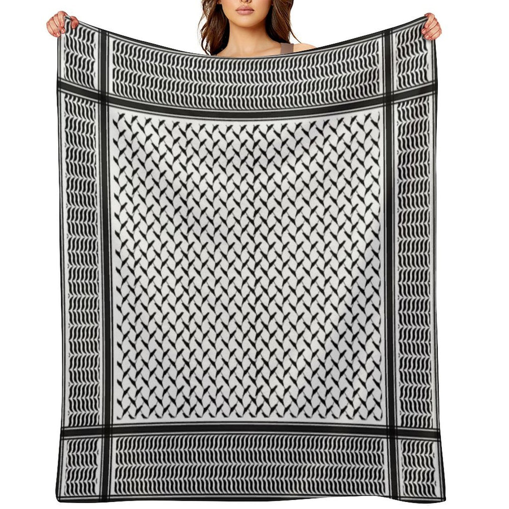 Palestinian Keffiyeh  Palestine Map Pattern Compact Throw Blanket