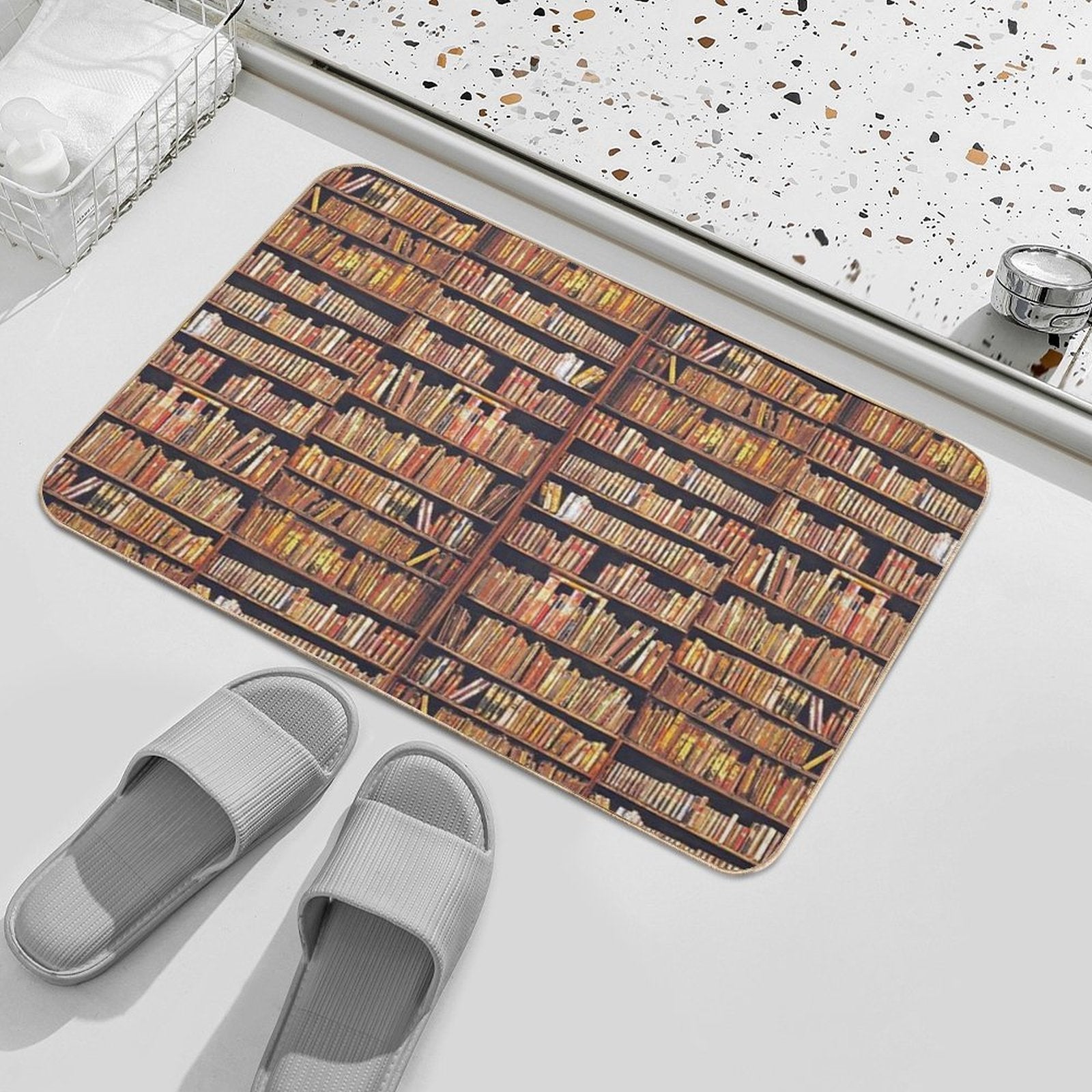 Bibliophile  Fade-Resistant Bath Mat