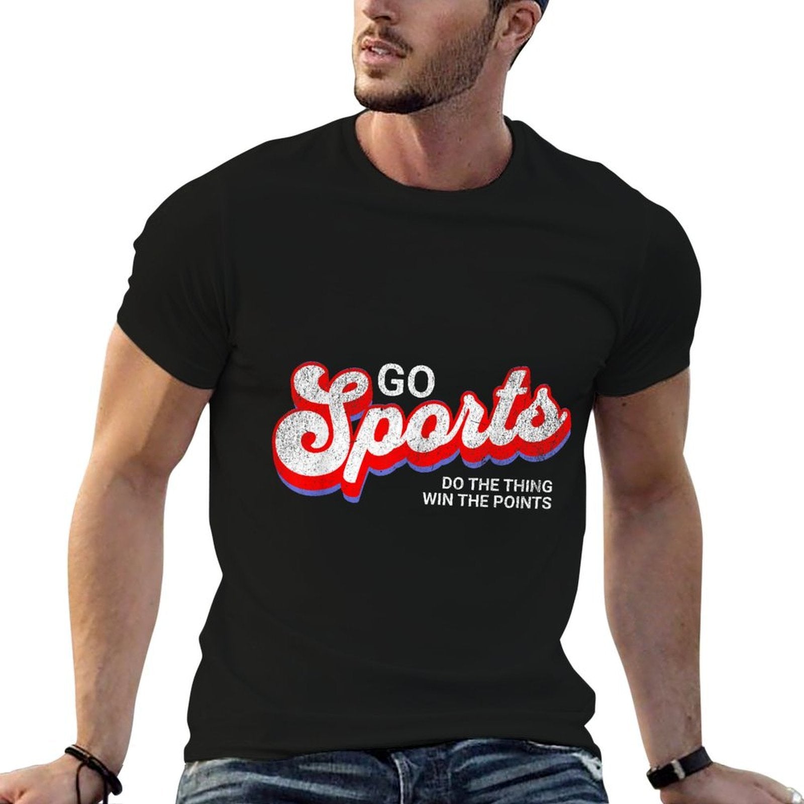 Go Sports Do The Thing Win The Points, Yay Go Sports Team  Trendy Pattern T-Shirt