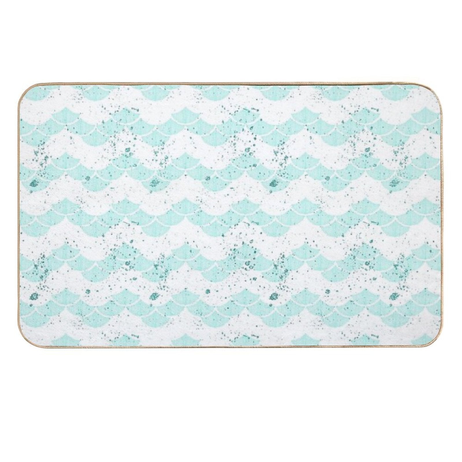 Mermay Scales Glitter Mermaid Have More Fun  Fade-Resistant Bath Mat