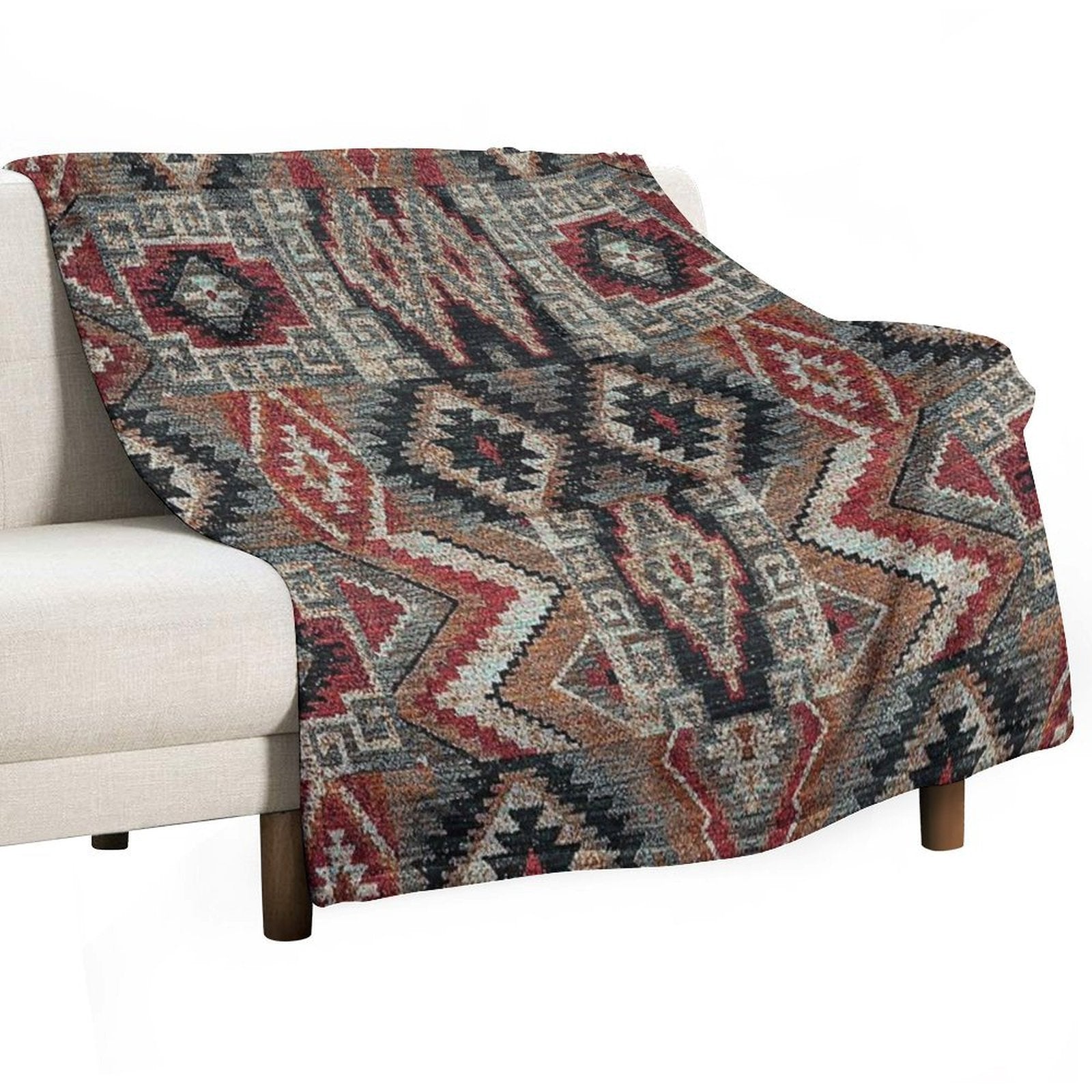 Abstract Design Wrinkle-free Throw Blanket