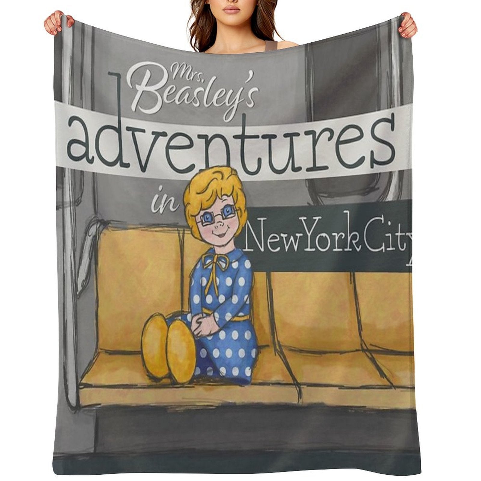 Mrs. Beasley's Adventures Velvety-soft Throw Blanket