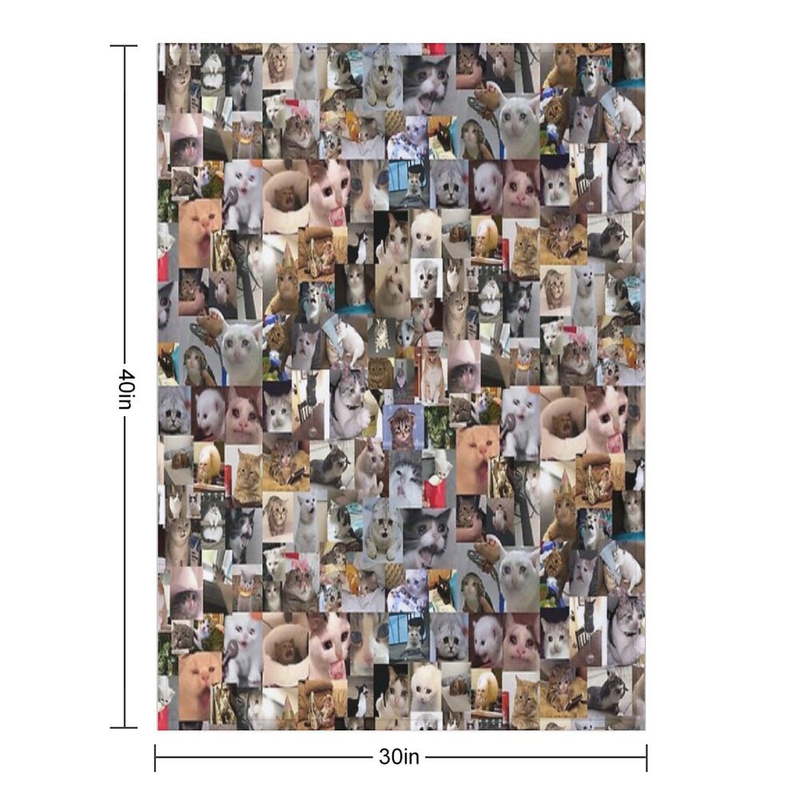 Ultimate Sad Cats (4K) Sustainable Throw Blanket