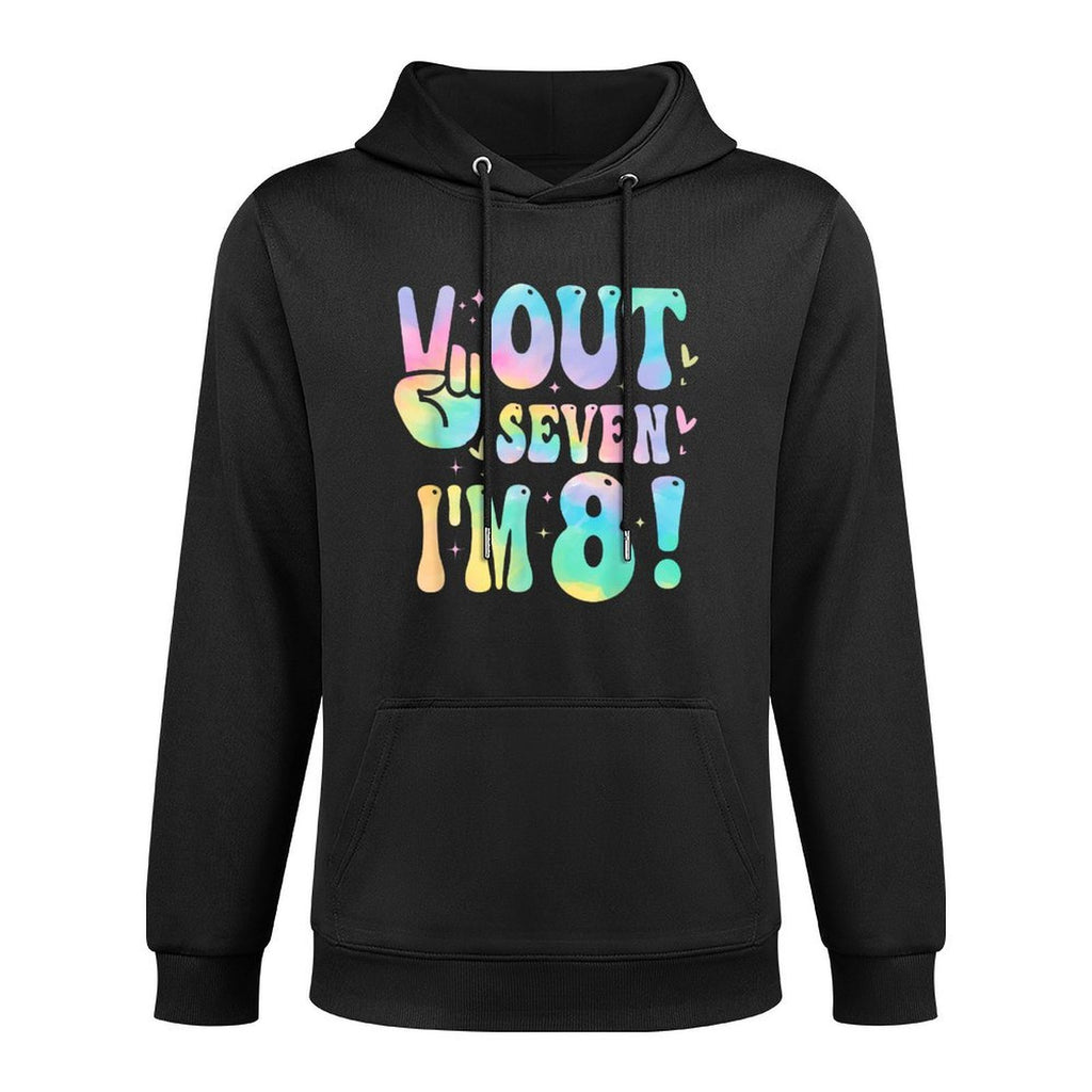 Peace Out Seven I'm 8 Year Old Girl 8th Birthday Tie Dye Unisex Design Hoodie