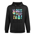 Peace Out Seven I'm 8 Year Old Girl 8th Birthday Tie Dye Unisex Design Hoodie