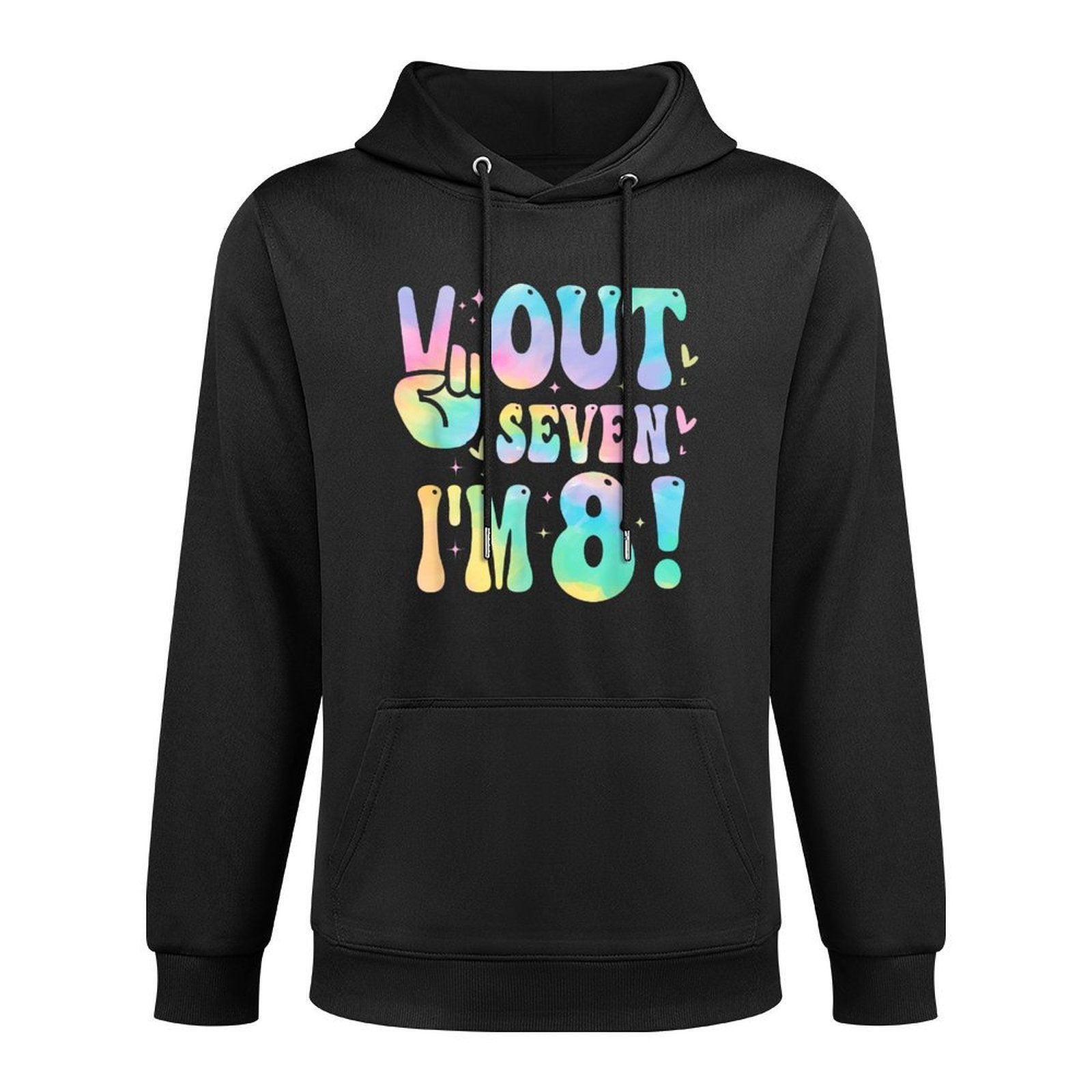 Peace Out Seven I'm 8 Year Old Girl 8th Birthday Tie Dye Unisex Design Hoodie
