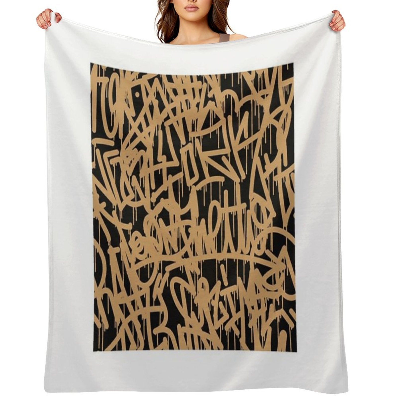 Graffiti Smudges And Drops Eco-conscious Throw Blanket