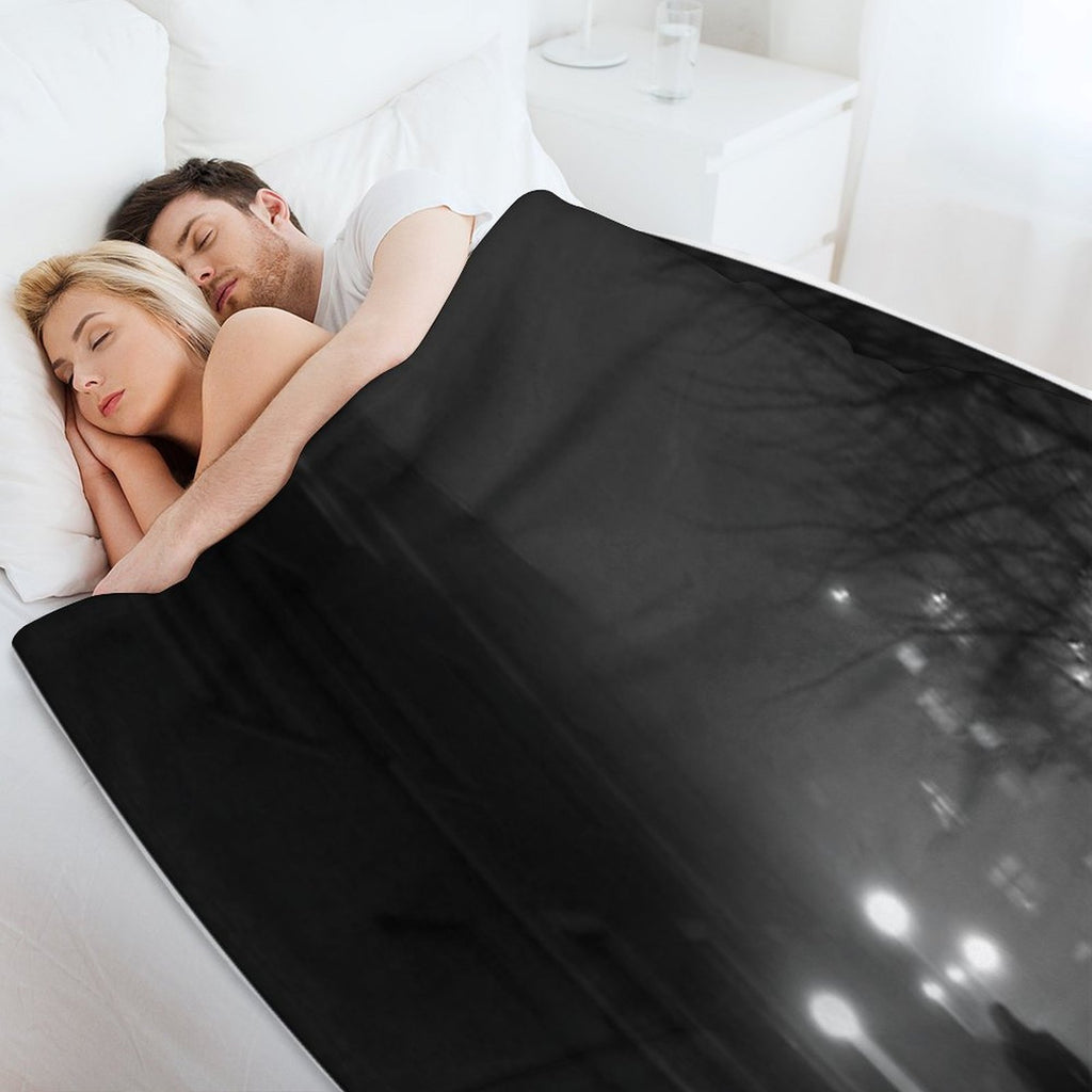 Fog Noir Spy Eco-conscious Throw Blanket