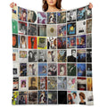 80s Vinyl Covers - 1980s Music - Vintage Album Cover Art Durable Throw Blanket