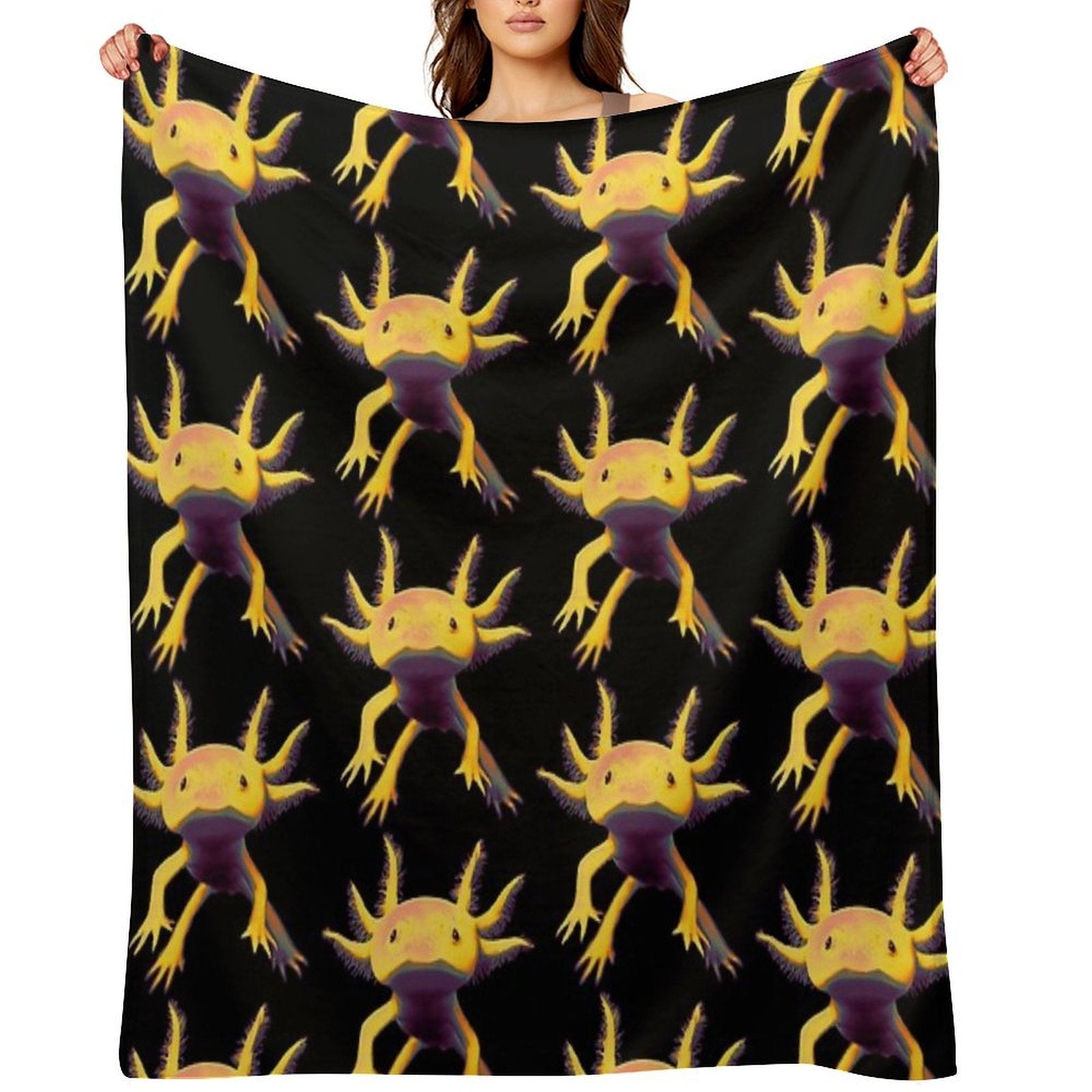 Axolotl Travel-friendly Throw Blanket