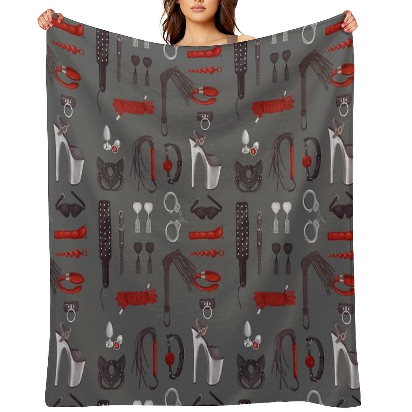 BDSM Erotic Fetish Toys Easy Care Throw Blanket