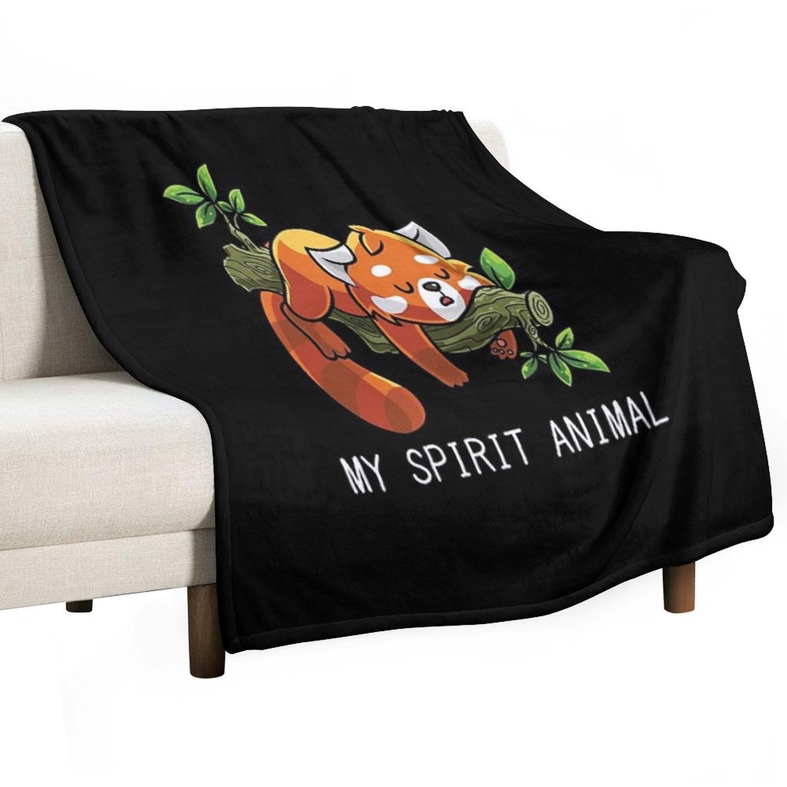 Red Panda Spirit Animal Velvety-soft Throw Blanket