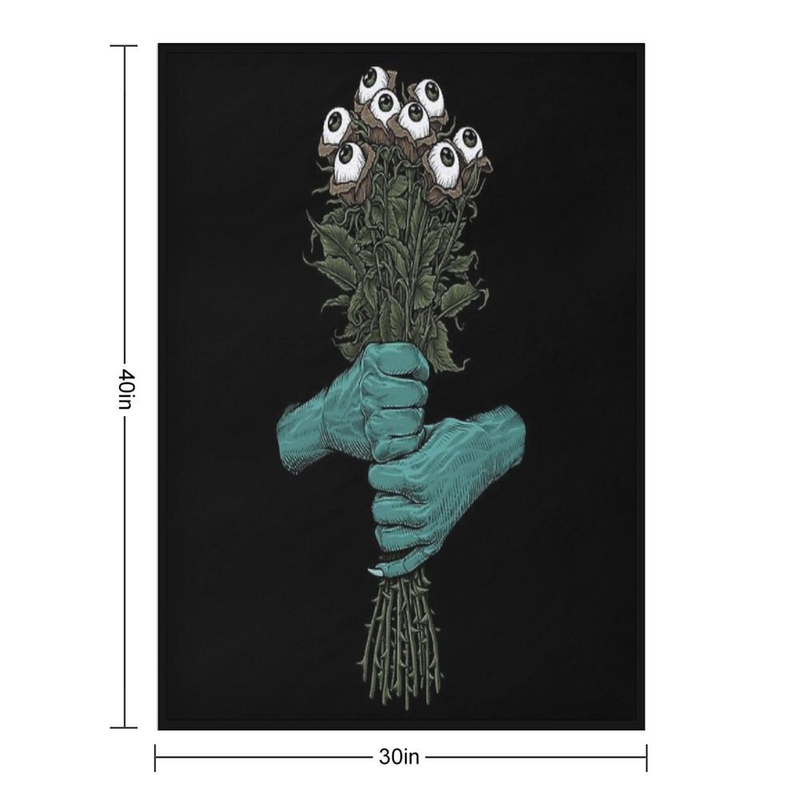 Monster Bouquet Plush Throw Blanket