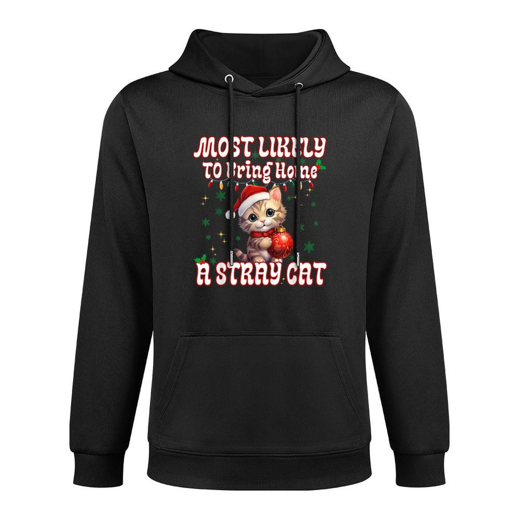 MOST LIKELY TO BRING HOME A STRAY CAT CHRISTMAS CAT LOVERS All-Day Comfort Hoodie