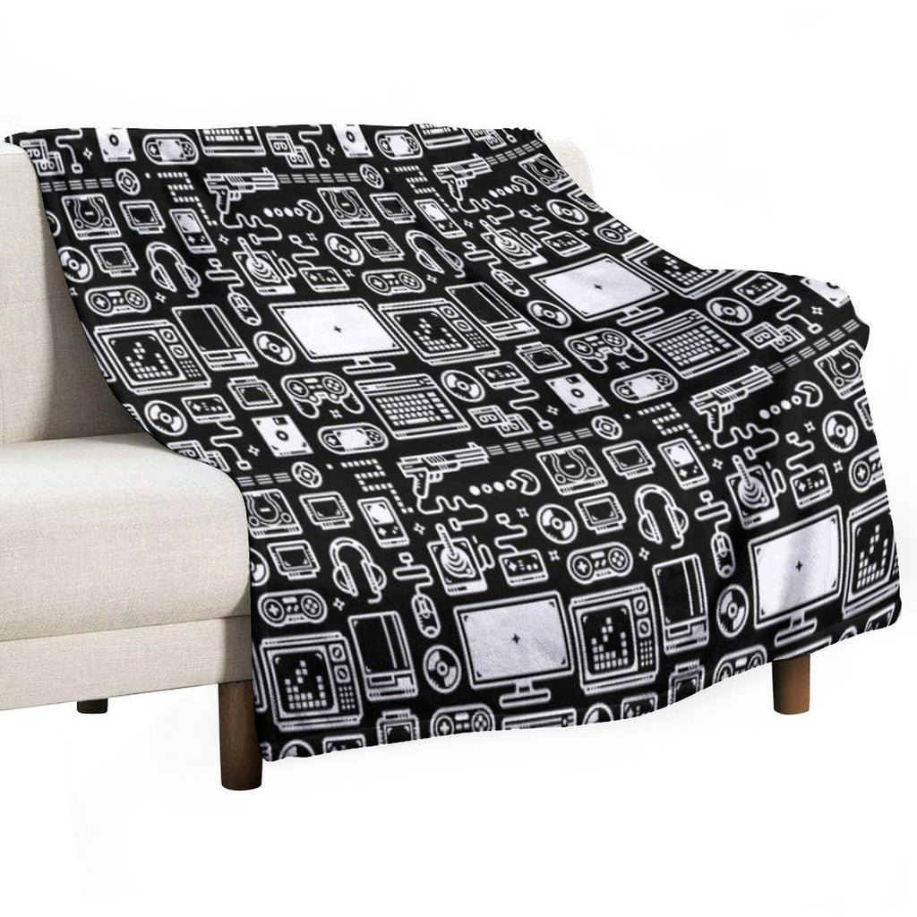 Retro Gamer Video Game Consoles, PC's, Controllers, Joysticks And Gamepads Durable Throw Blanket