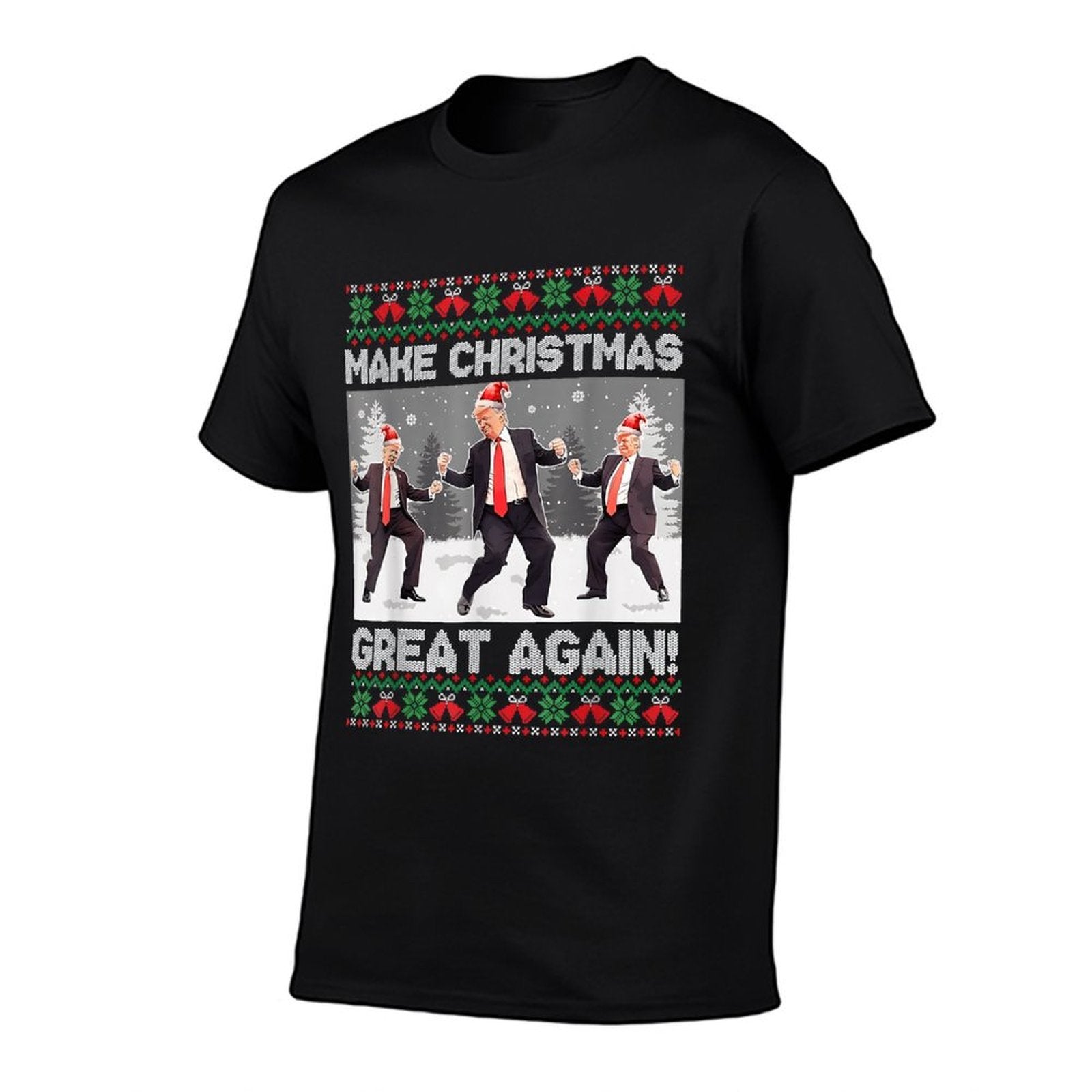 Santa Trump Dance Make Christmas Great Again Ugly Sweater  Lightweight T-Shirt