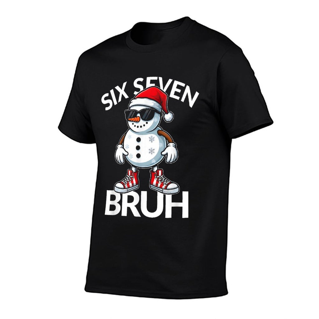 Bruh Six Seven 6 7 Meme Christmas Funny Xmas Mens Kids Women Comfortable T-Shirt
