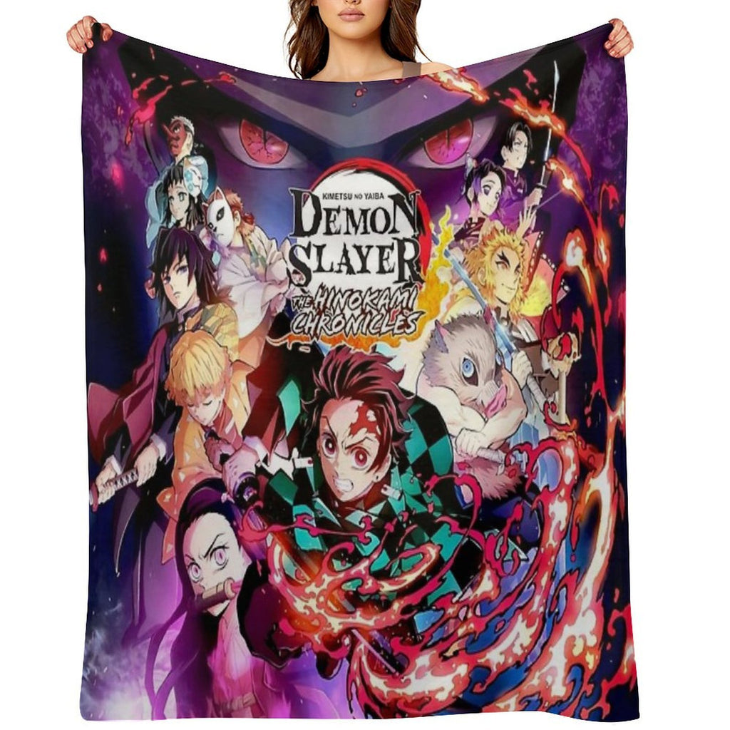 Demon Poster Travel-friendly Throw Blanket