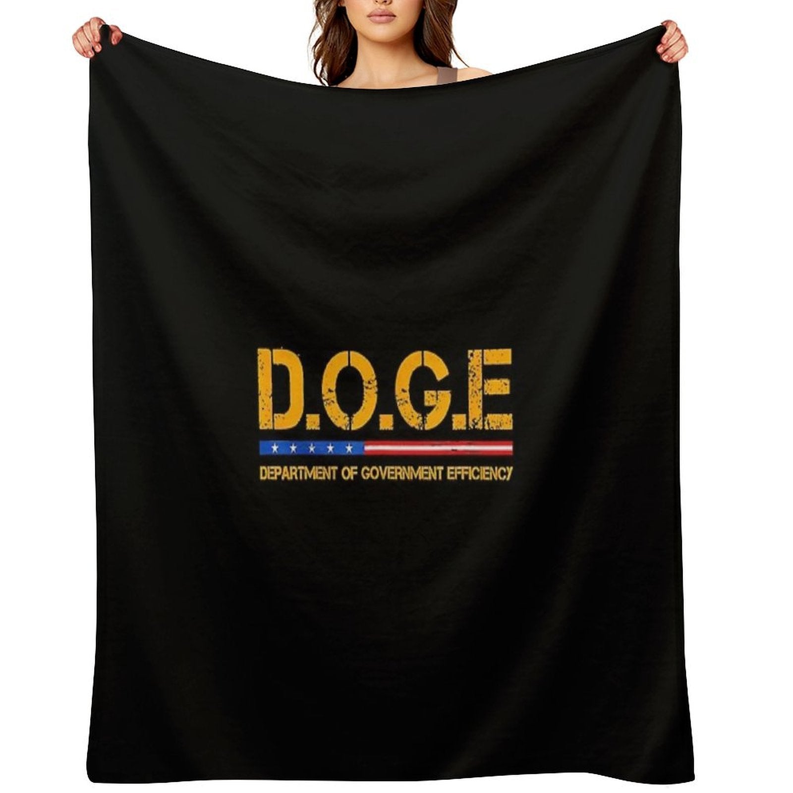 Doge D.O.G.E. Department Of Government Efficiency Quick-dry Throw Blanket