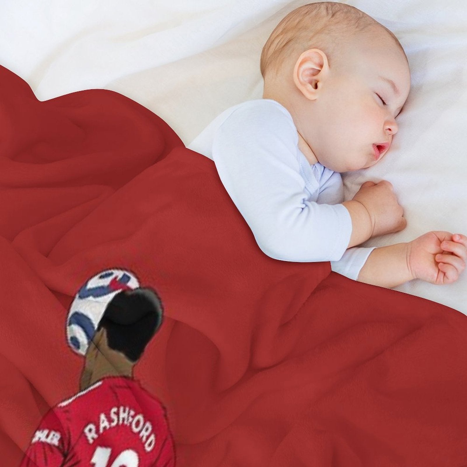 Marcus Rashford Header Shrink-resistant Throw Blanket