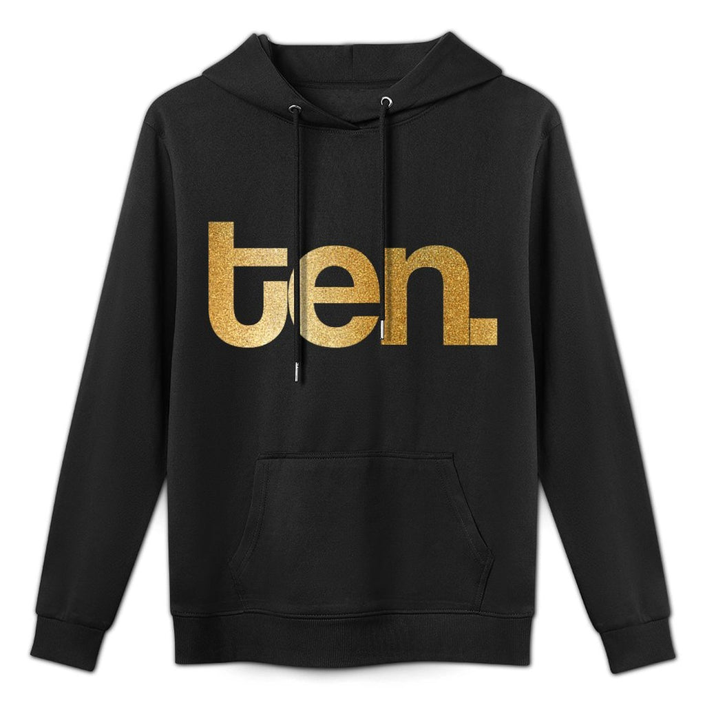 Girls Gold Ten 10th Birthday Versatile Streetwear Hoodie