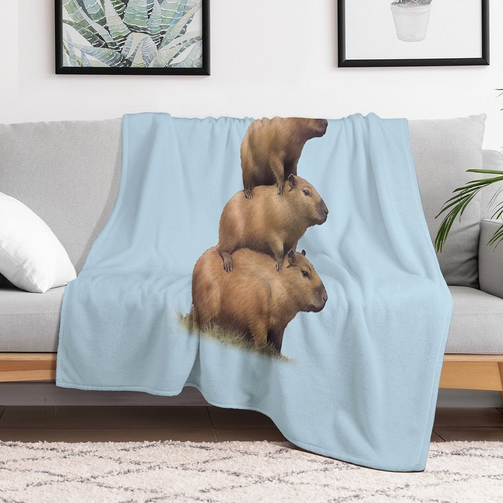 Capybara  Capybara Quick-dry Throw Blanket