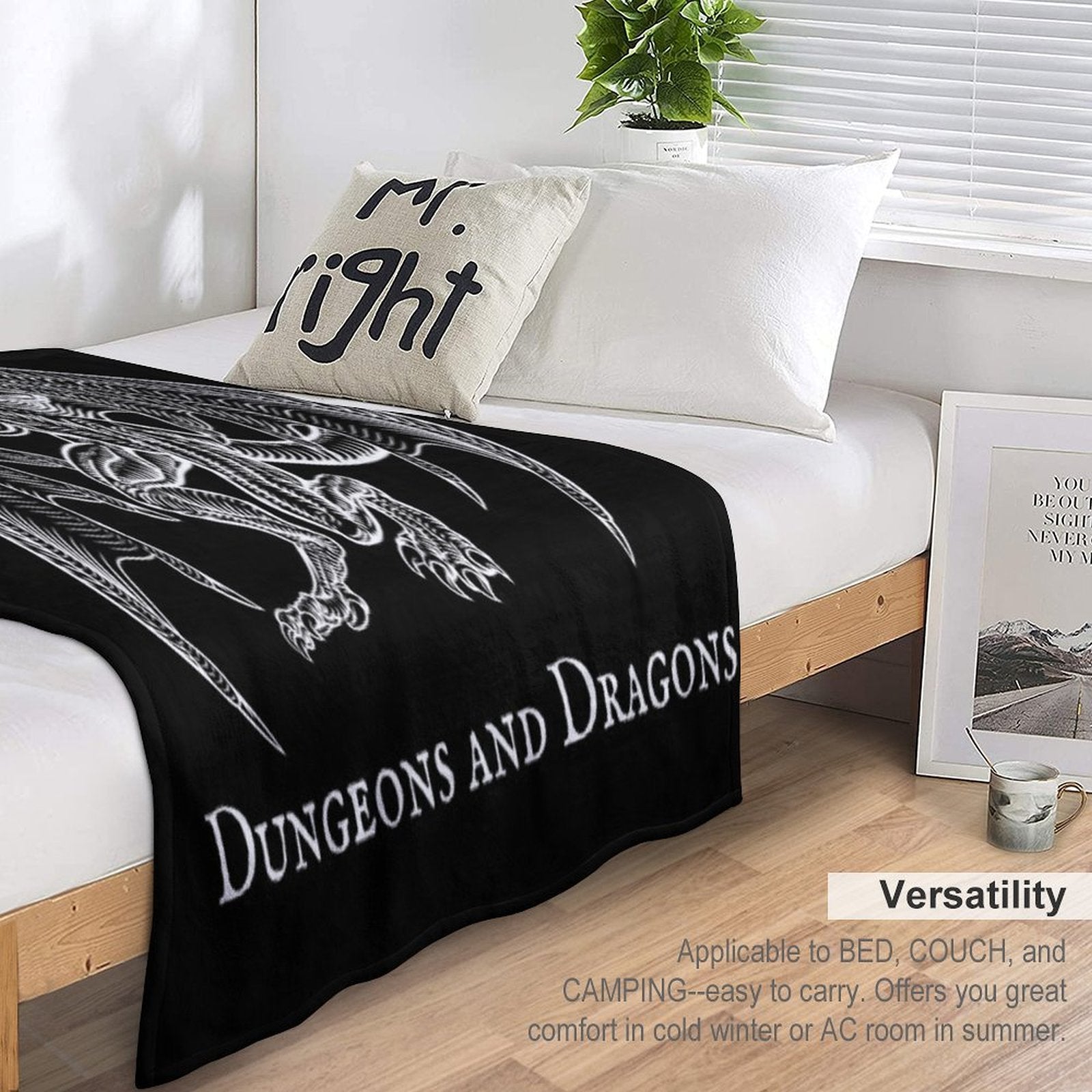 Dungeons And Dragons Design Plush Throw Blanket