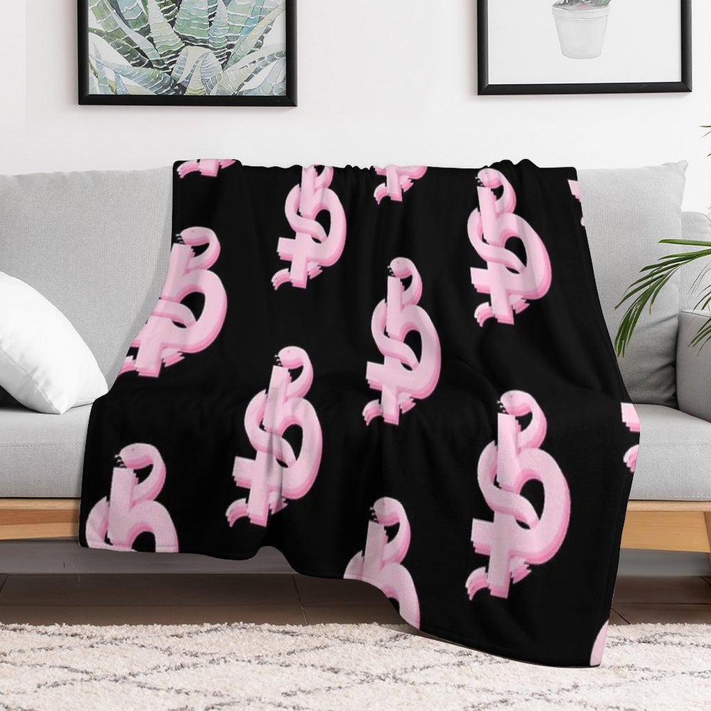 Blackbear Logo Pink Plush Throw Blanket