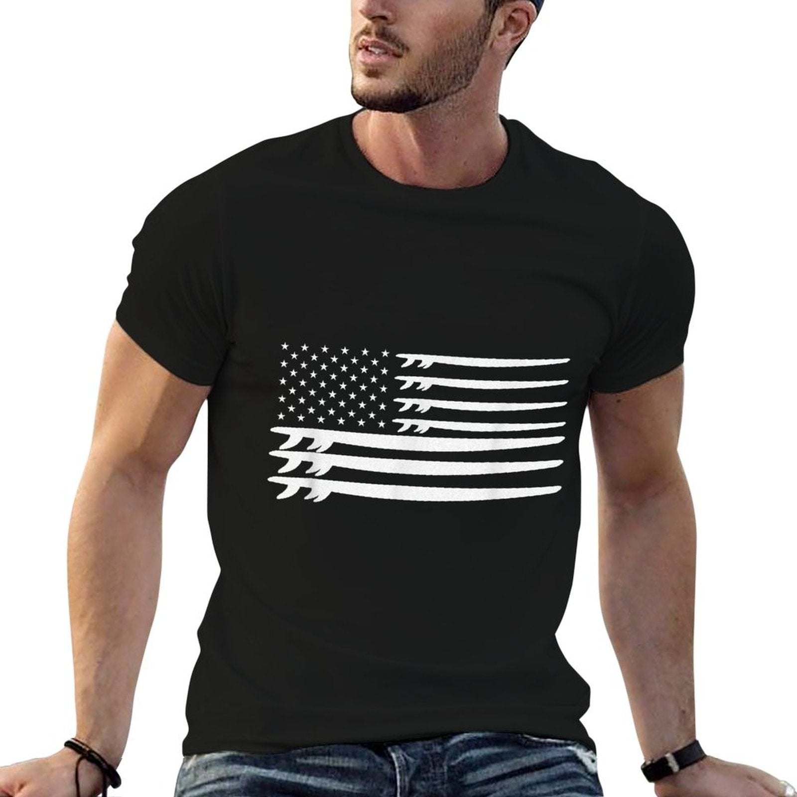 Surfer American Surfboard  Classic T-Shirt
