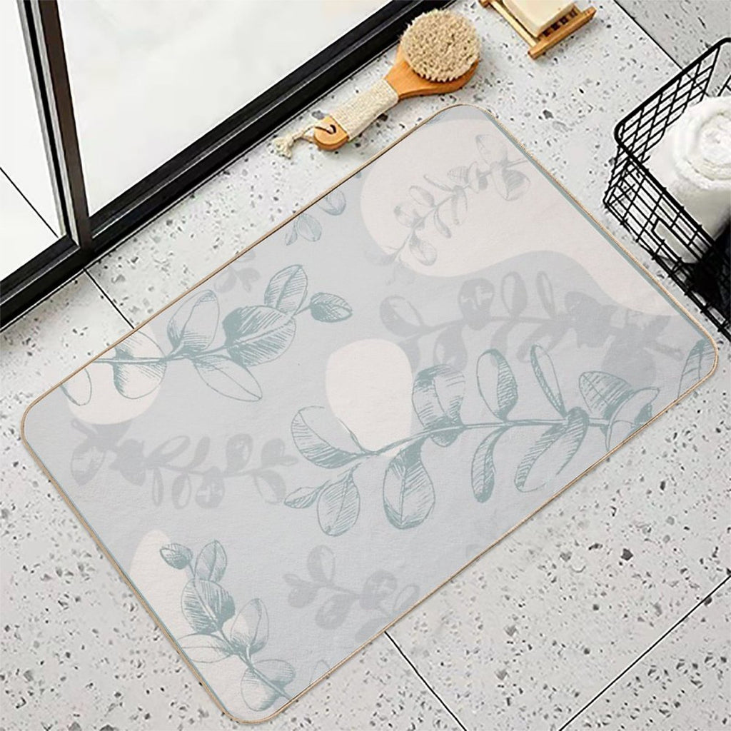 Abstract Eucalyptus  Long-Lasting Bath Mat