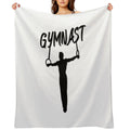 Gymnastics - Gymnast & Rings, Men's Gymnastics Machine-washable Throw Blanket