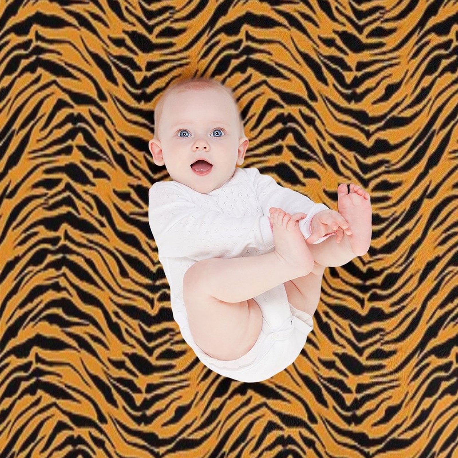 Tiger Skin Pattern Travel-friendly Throw Blanket