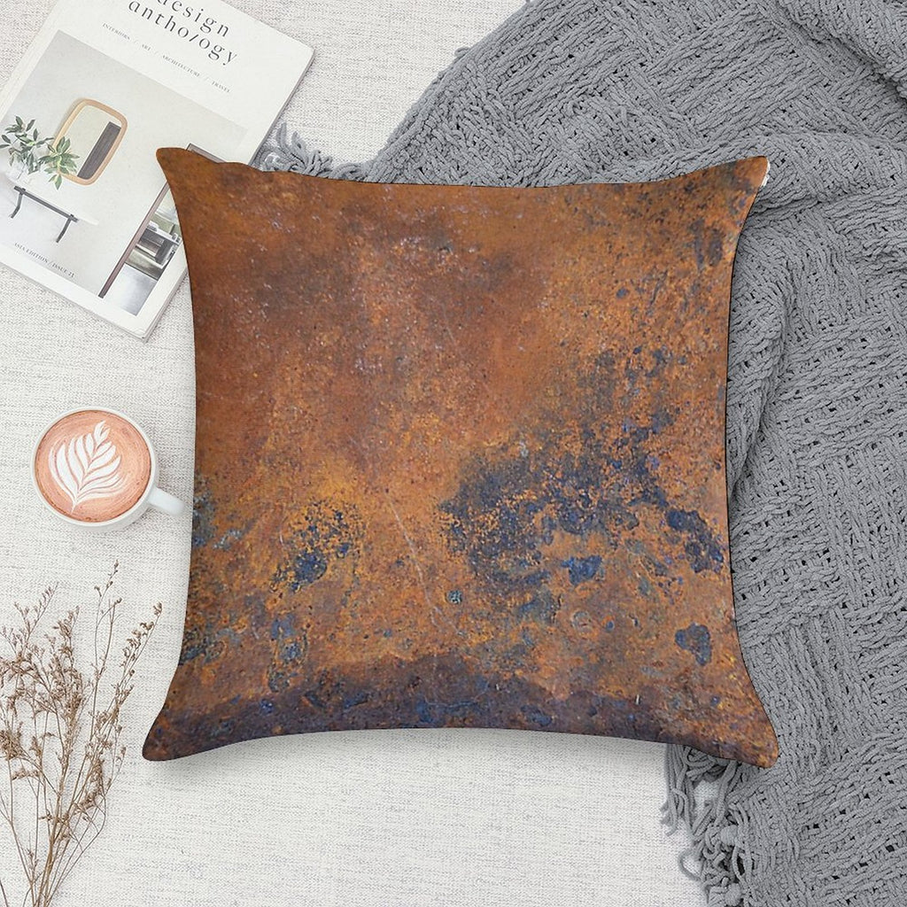 Rust Soft Shrink-Resistant Throw Pillow