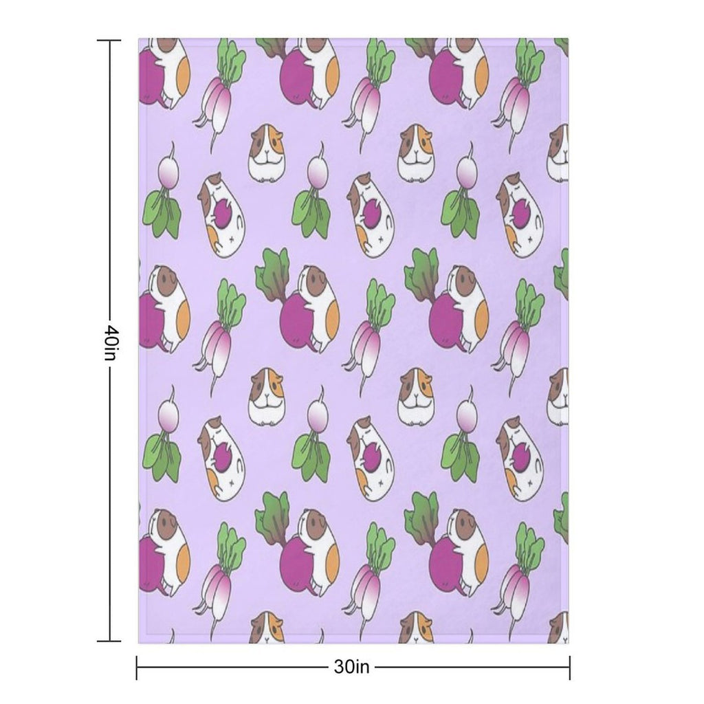 Guinea Pig Pattern Plush Throw Blanket