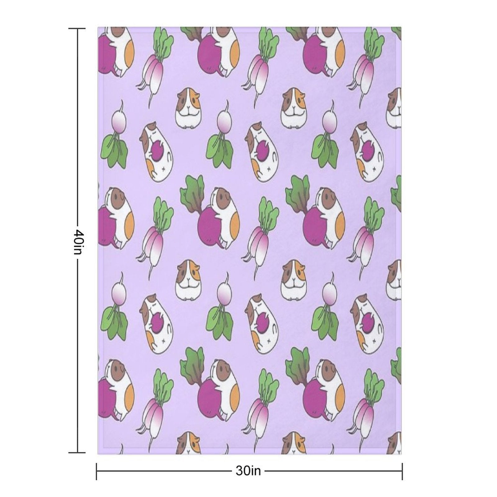 Guinea Pig Pattern Plush Throw Blanket