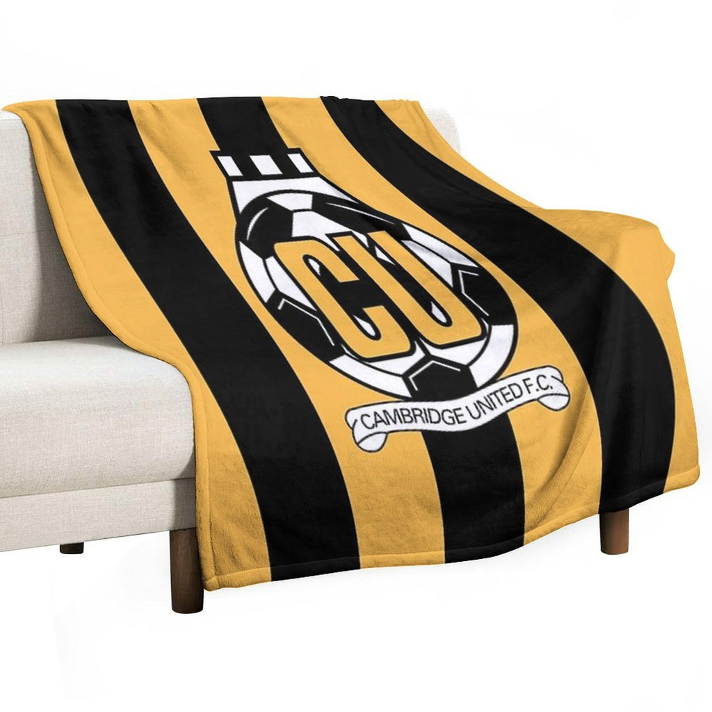 Cambridge United FC Logo - Stripes Quick-dry Throw Blanket