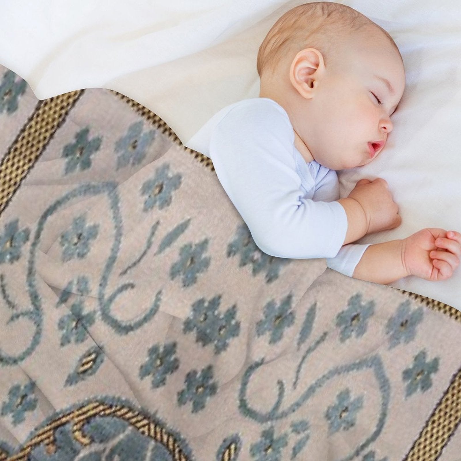 Arabian Rug Print Wrinkle-free Throw Blanket