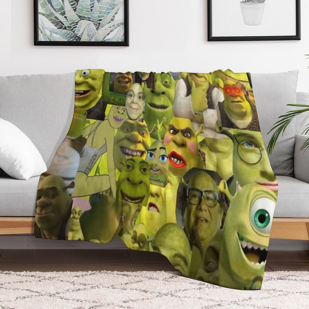 Shrek Meme Collage Gift-ready Throw Blanket