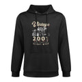 Vintage 2001 Trucker Big Rig Truck Driver 21st Birthday Kangaroo Pocket Hoodie