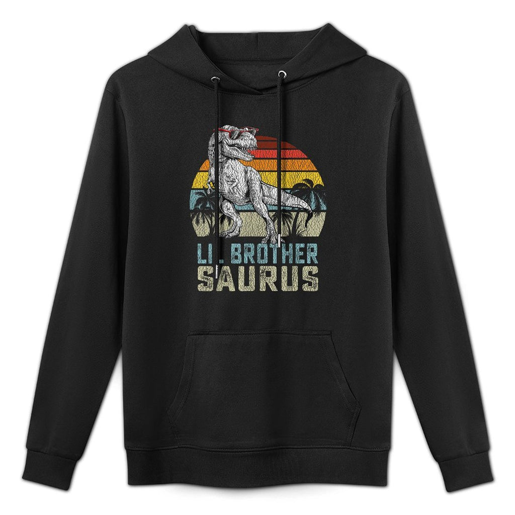 Lil Brothersaurus T Rex Dinosaur Lil Brother Saurus Family Machine Washable Hoodie