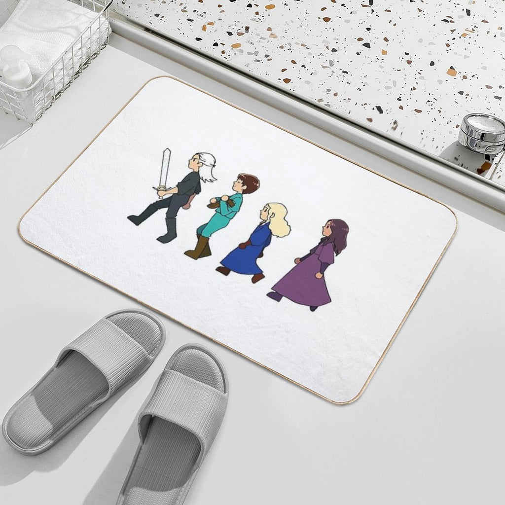 Chibi Witcher Fam  Dirt-Trapping Bath Mat