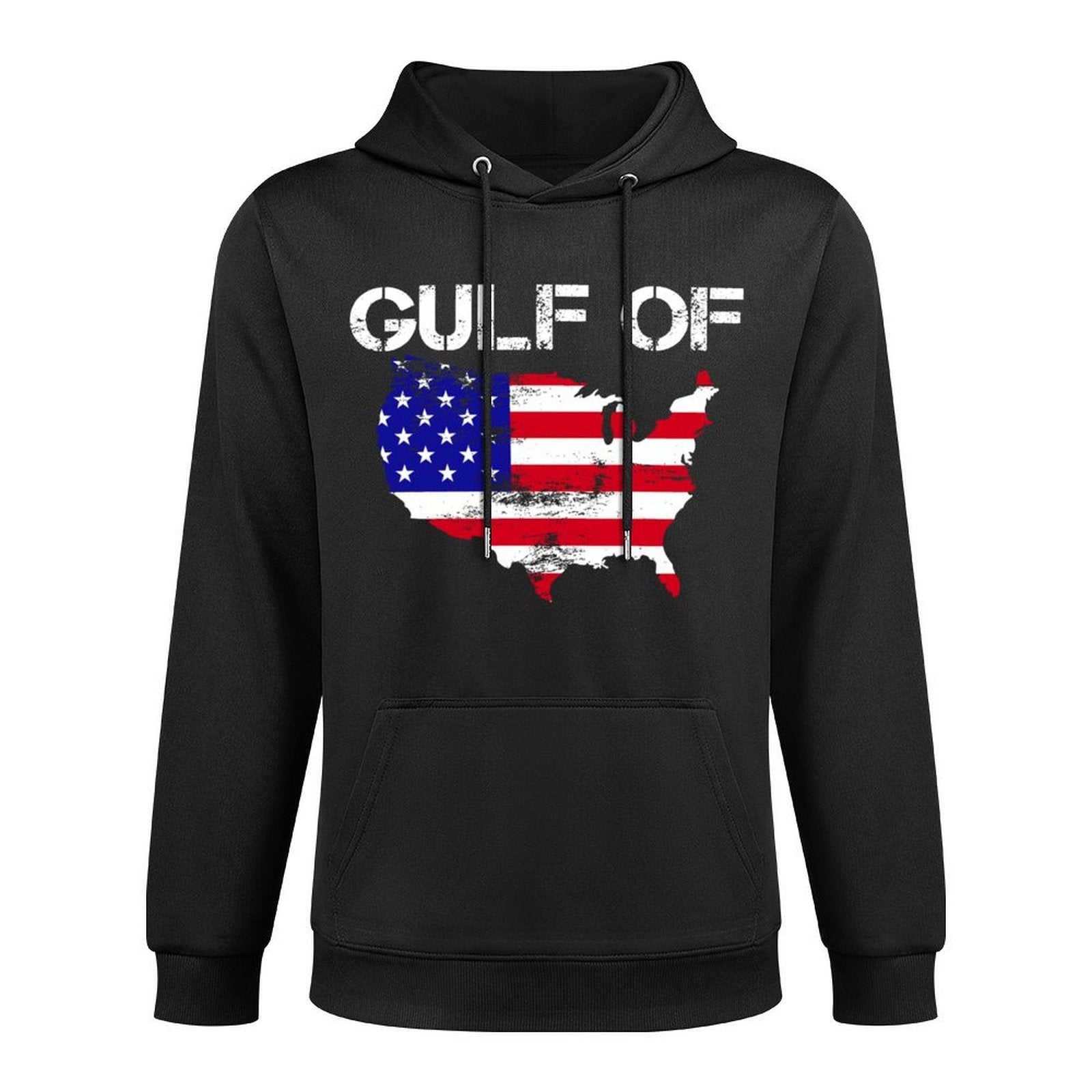 Gulf of USA America Funny USA Map 4th of July Pride Adjustable Hood Hoodie