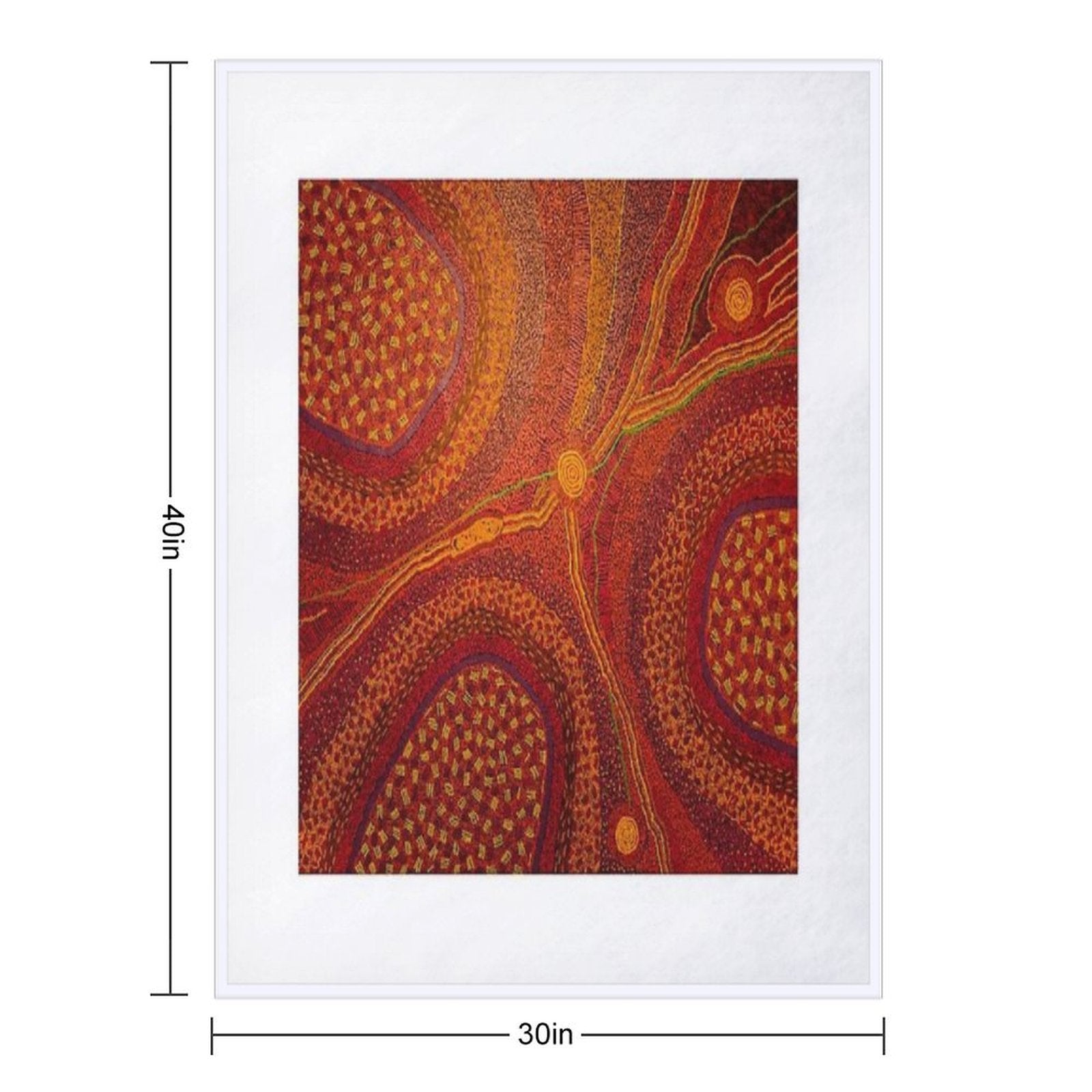 Australian Aboriginal Art Eco-conscious Throw Blanket